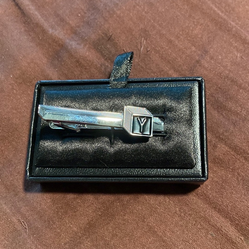 Tie Tack with Initial.  Hanson Brand.